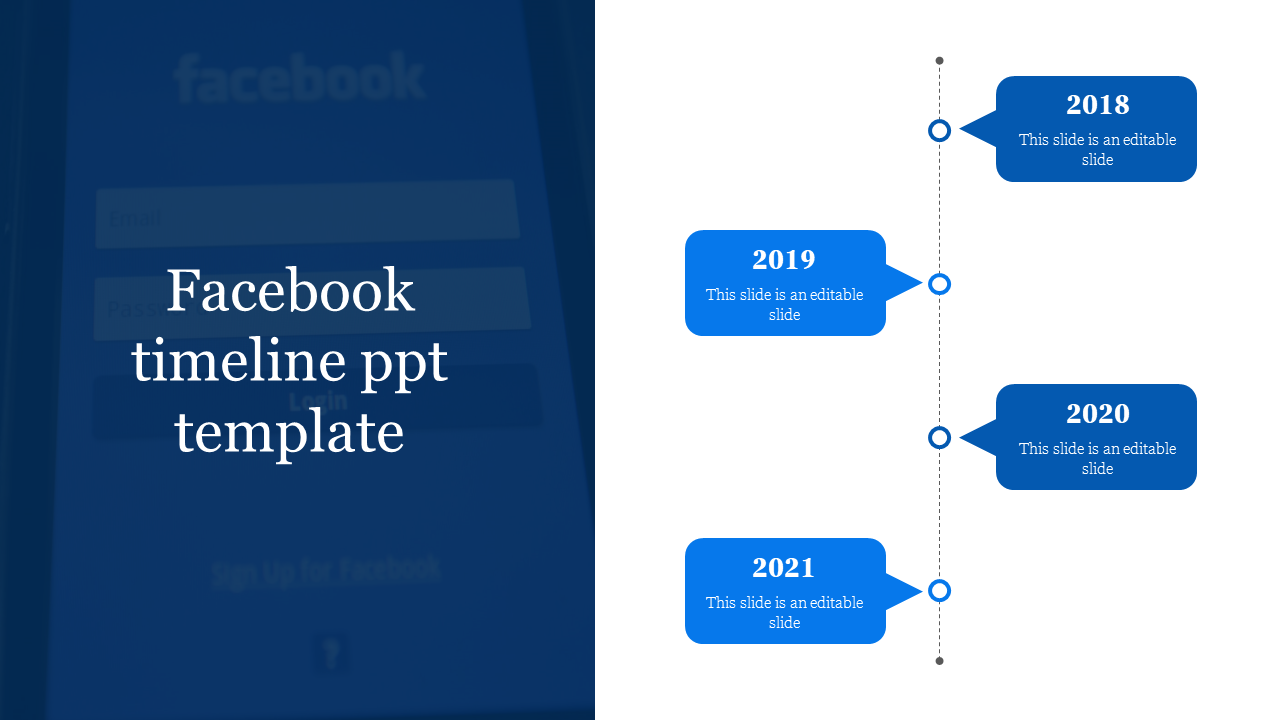 Creative Facebook Timeline PPT Template Presentation